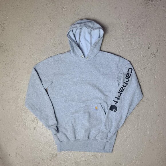 'Carhartt' workwear grey hoodie pullover sweatshirt men's S - Picture 1 of 4